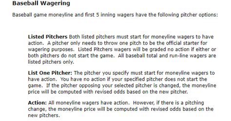 bovada mlb rules|Baseball Betting Rules .